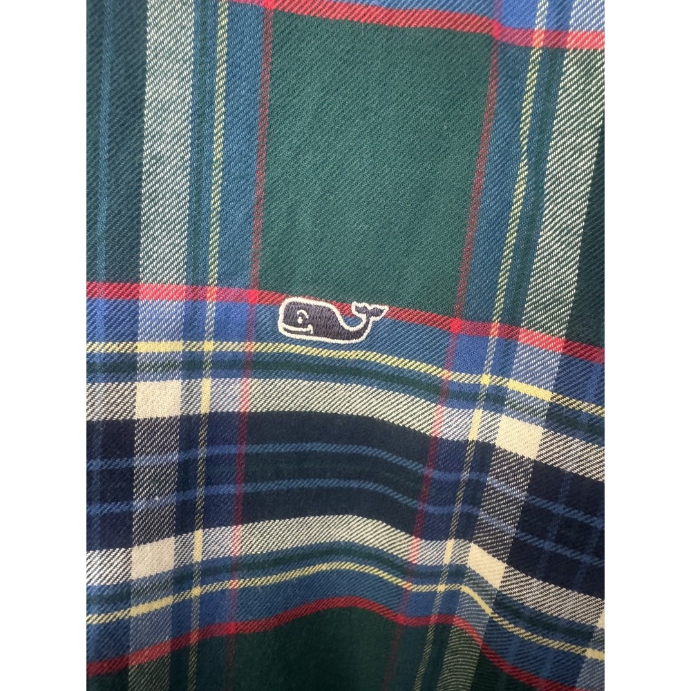 Vineyard Vines Men's (S) Whale Shirt Red Green Blue Cotton Plaid Button Up - Picture 4 of 4